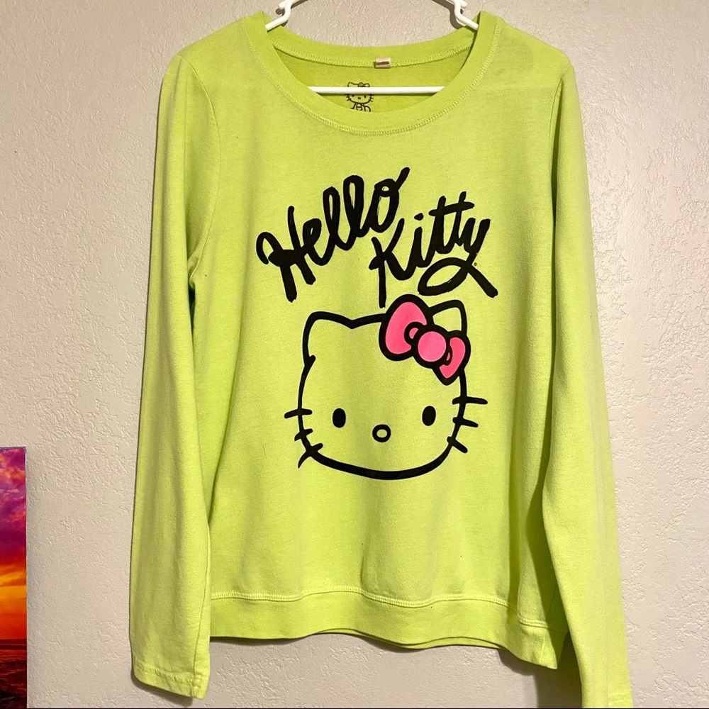 Neon Green Hello Kitty Shirt